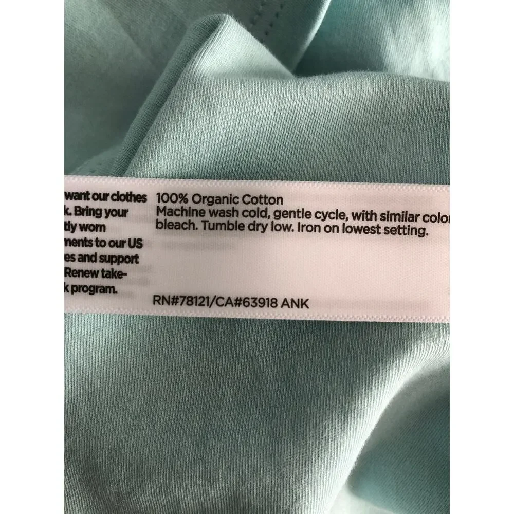EILEEN FISHER cotton Tank Top in Pool aqua blue NWT - Picture 8 of 8